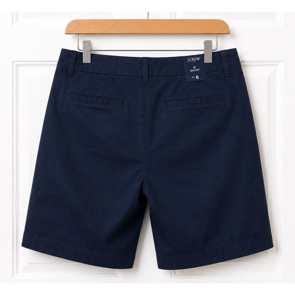 J. Crew Factory Re-Imagined Women’s Navy Slim Chino Shorts Size 6 NWT Stretch